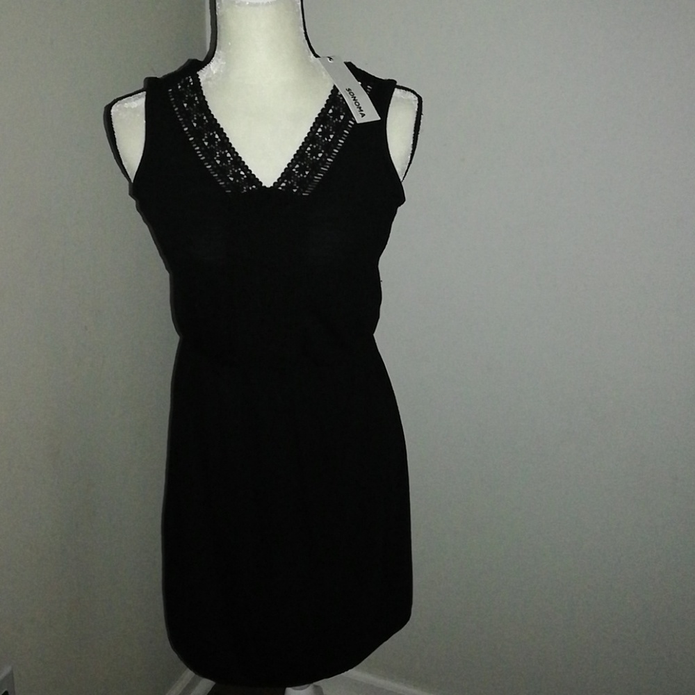NWT Sonoma Black Sleeveless Dress